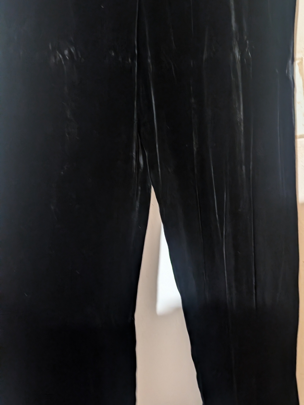 Zara Women Black Velvet Dress Pants